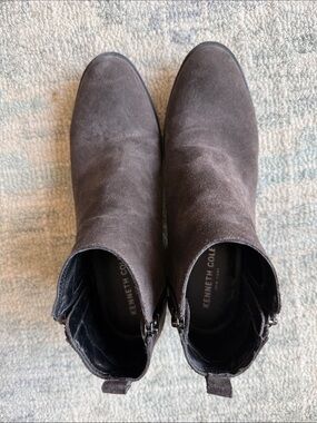 Kenneth Cole Brown Suede Ankle Booties